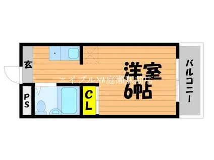 シャルム今(1K/2階)の間取り写真