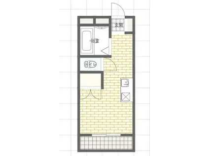 サンドミトリー(ワンルーム/3階)の間取り写真