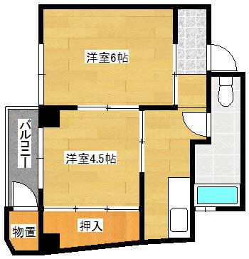 KYOUBUN BLD(2K/3階)の間取り写真