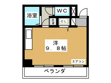 新田町小川マンション(ワンルーム/2階)の間取り写真