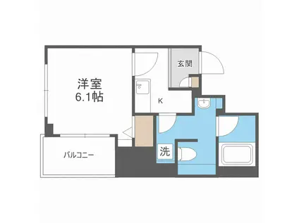 フォレステージュ北堀江(1K/9階)の間取り写真