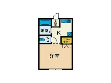 福寿荘(1K/1階)の間取り写真