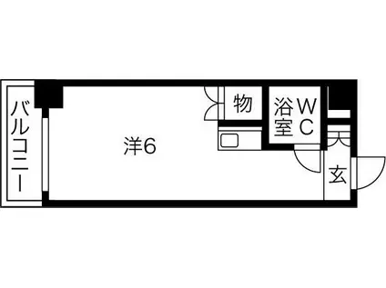 シティコア岐阜(ワンルーム/7階)の間取り写真