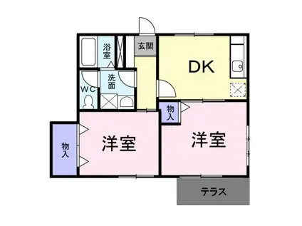 エル・なかすじ(2DK/1階)の間取り写真