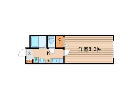 AC田子(1K/2階)の間取り写真