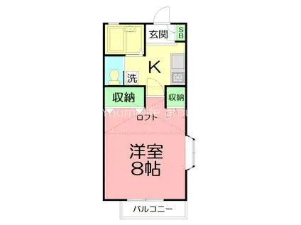 ソフィア三田南(1K/1階)の間取り写真