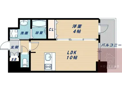 プレサンス新大阪イオリア(1LDK/5階)の間取り写真