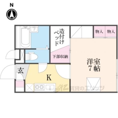 レオパレス池田(1K/2階)の間取り写真