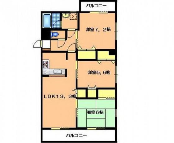 MRYコート(3LDK/2階)の間取り写真