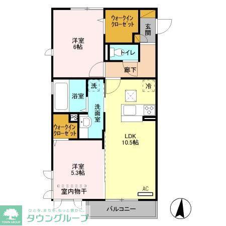 ROI DE LOURS III(2LDK/1階)の間取り写真