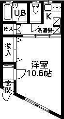 今城ハイツ(1K/1階)の間取り写真