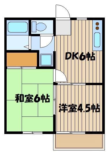 メゾン・エスポワール(2DK/1階)の間取り写真