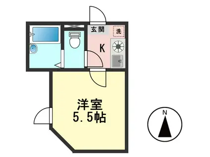 COZY鎌倉(ワンルーム/2階)の間取り写真