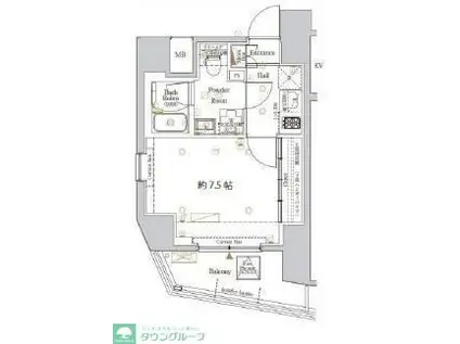 LOG浅草橋(1LDK/10階)の間取り写真