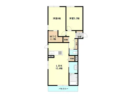 シャーメゾン天神尾(2LDK/3階)の間取り写真