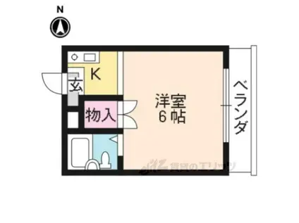 コットンハウス95(1K/3階)の間取り写真