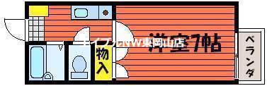 コーポ幸(1K/2階)の間取り写真