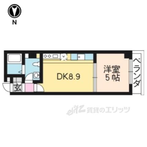 MORE七条(2LDK/2階)の間取り写真