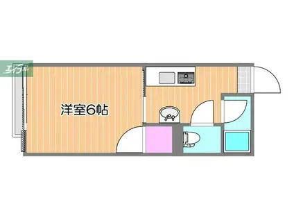 ハイツ菅(1K/2階)の間取り写真