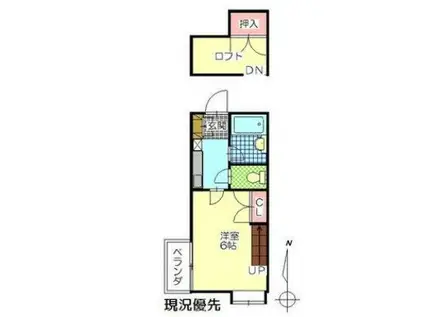 サンフローラ吉弘(1K/1階)の間取り写真