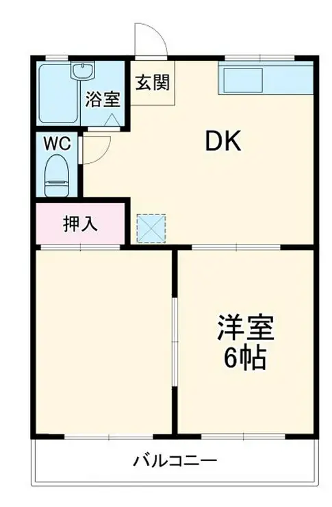 東宮前ハイツ 2階階 間取り