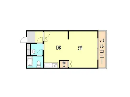 アンヘル(ワンルーム/3階)の間取り写真