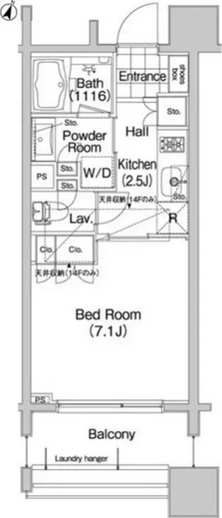 コンフォリア笹塚 9階階 間取り