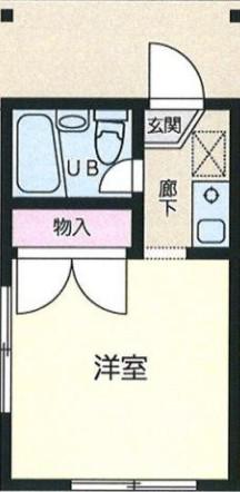 エクレール夢見(ワンルーム/1階)の間取り写真