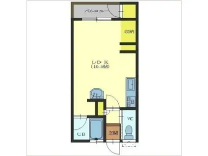 RENO-FINE本通III(ワンルーム/2階)の間取り写真