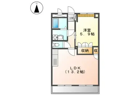 FOUR SEASON(1LDK/1階)の間取り写真