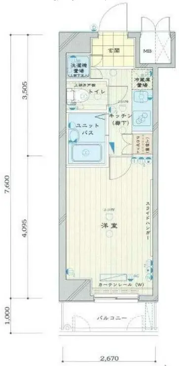 ルーブル西五反田弐番館 13階階 間取り