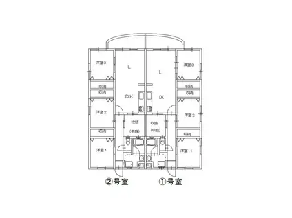 和田パークマンション(3LDK/2階)の間取り写真