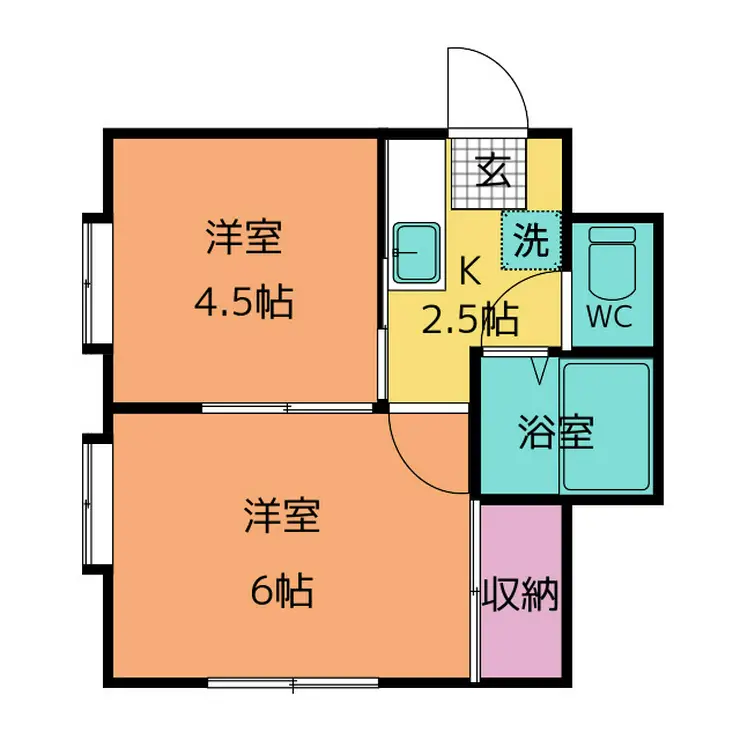 シャルルカツマタB 1階階 間取り