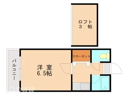 ホットライン唐原(1K/2階)の間取り写真