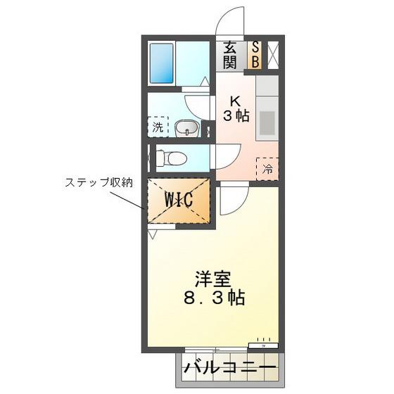 ボナンザ(1K/2階)の間取り写真
