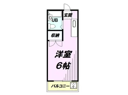 菊井コーポ(ワンルーム/3階)の間取り写真
