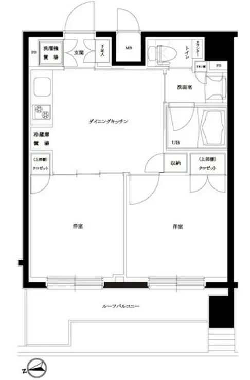 ルーブル仲六郷弐番館 6階階 間取り
