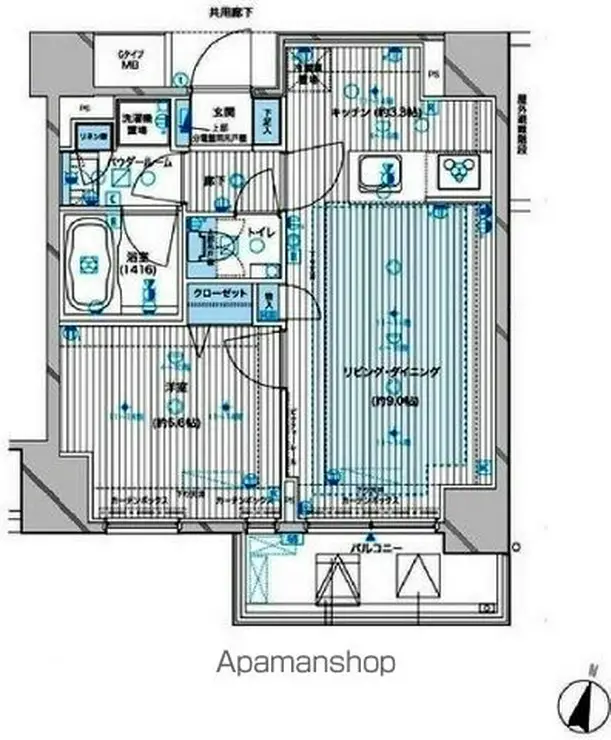 メインステージ九段下 6階階 間取り