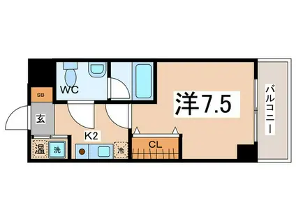 レジデンス・ナンワ(1K/12階)の間取り写真