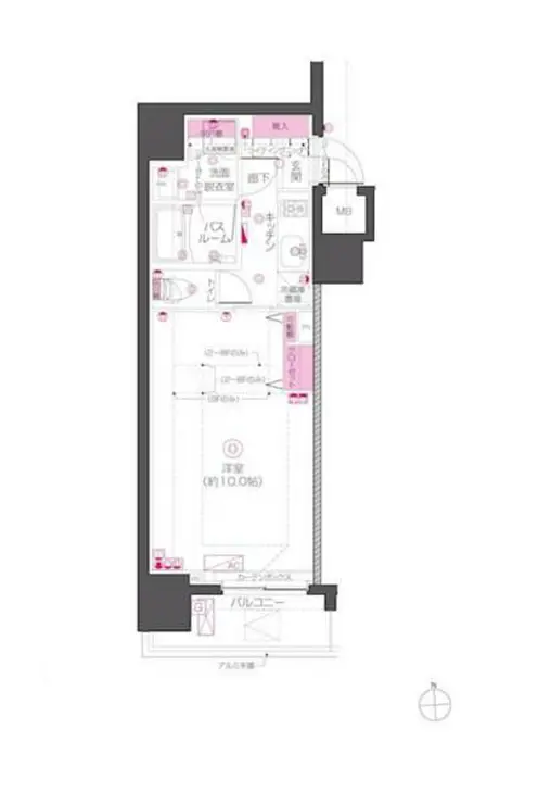 ZOOM東神田 2階階 間取り