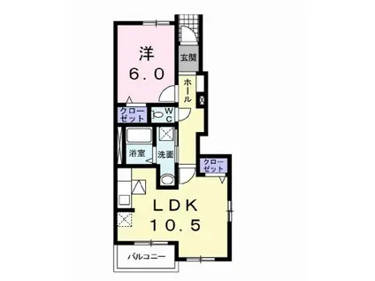 サニーパレスIII(1LDK/1階)の間取り写真