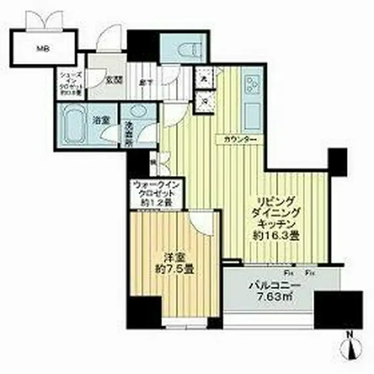 パークハウス芝タワー 8階階 間取り