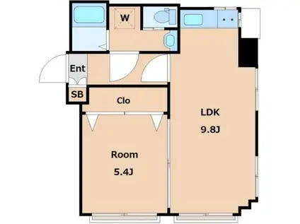 シャルマン西尾久(1LDK/2階)の間取り写真