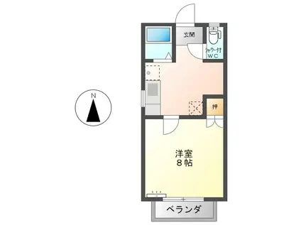 コーポ花園(1DK/1階)の間取り写真