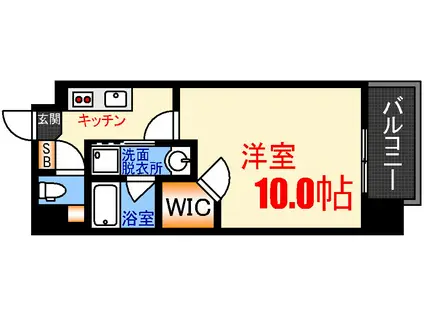 エイトバレー広島駅前スタジアムサイド(1K/3階)の間取り写真