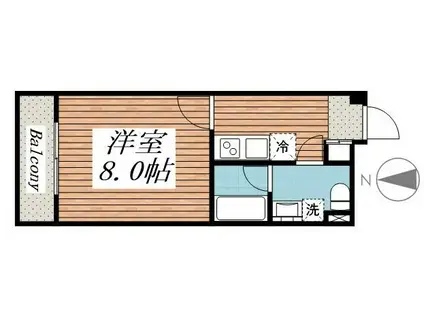 LUCENT COURT 代々木上原(1K/5階)の間取り写真