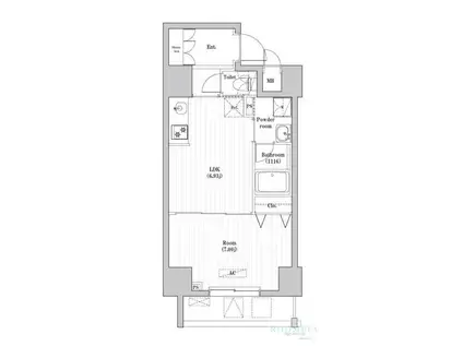 CREATIF押上(1DK/7階)の間取り写真