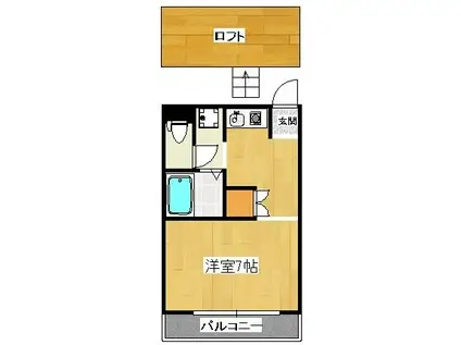 メゾン松島町(1K/1階)の間取り写真
