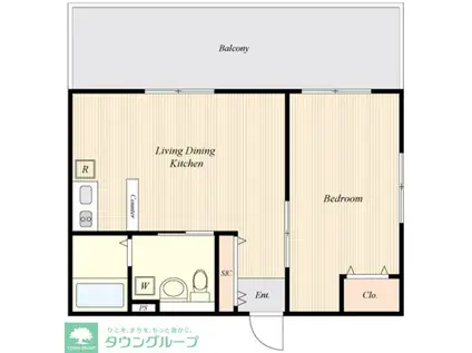 K-SUITE TORITSUDAIGAKU(1LDK/3階)の間取り写真