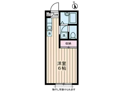 フラッツ168(ワンルーム/1階)の間取り写真